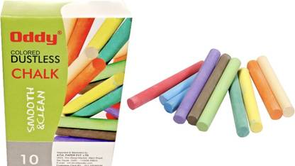 Oddy Non Toxic Color Dustless Blackboard Chalk Black Board Dustless Color Chalk (10 X 10, 100 pcs)