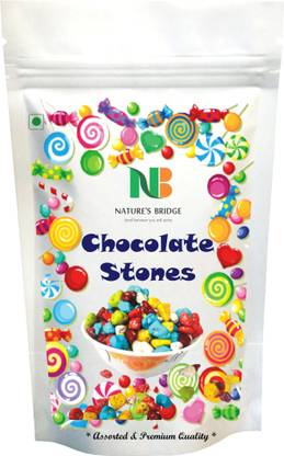 Nature's Bridge Stone Chocolate Munchies / Rock Shaped Chocolate Gem s / Stone Candy 400 Gm Truffles