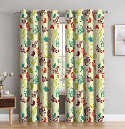 LightInfotech 150 cm (5 ft) Polyester Blackout Window Curtain Single Curtain