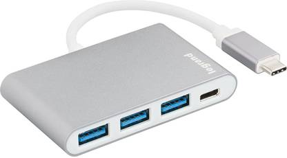 Legrand Micro USB Cable 0.1 m High Speed USB 3.1 Type-C to 3 Port USB Hub with Ethernet Adapter -USB C - 3-Port USB 2.0 Hub with RJ45 Adapter - Type-C to Gigabit Ethernet LAN Network, 3 USB Ports Converter