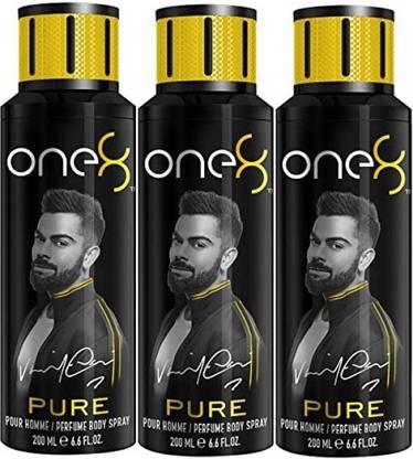 one8 by Virat Kohli PURE 200ML EACH PACK OF 3 Perfume B... Perfume Body Spray  -  For Men & Women