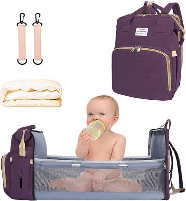SHK Digitrade Baby Diaper Bag Backpack with Changing Station for Boys Girl Diaper Bag- Purple Diaper Bag