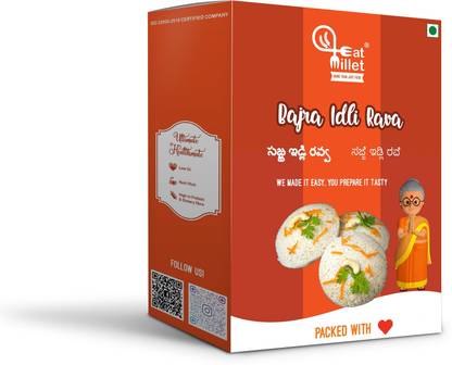 eat millet Bajra Idli Rava 400 Gms pack of 3