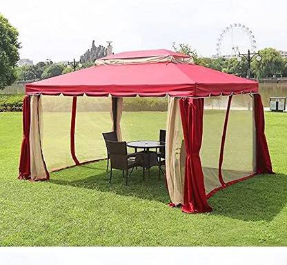 seven star decor 0X10Ft Resort Tent with Mosquito Net and all 4 side curtain Fabric Gazebo