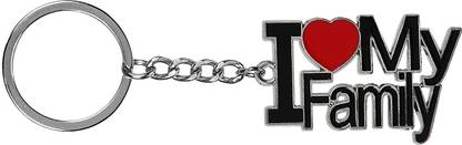Daiyamondo I Love My Family Heavy Metal Keychain Keyring Gift for Every Family Person I Love My Family Keychain Keyring for Car Bike Home Keys Keyring great key house Its denote india culture feels family loves Men/Women. Key Chain best choice for gifting Key Chain