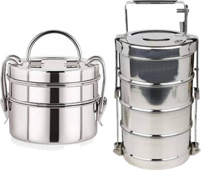 Bleaf 2 tier Lunch box+4 tier Lunch box Dabba 6 Containers Lunch Box