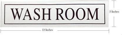 SIGNAGEBOARDS Stainless Steel 12 x 3" WASH ROOM Signage Board Name Plate