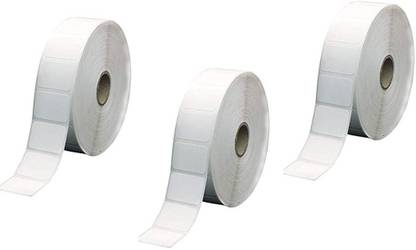 youlogic 60 mm X 30 mm, (White) Direct Thermal Barcode Labels (DT), Set of 3 Roll, 1000 Labels In Roll, No Need Carbon Ribbon, Labels/Roll for Desktop Printer TSC, Zebra, Citzen, WEP, Datamax, Thosiba, Sato etc. ) ,Paper Label Stickers,1’’up (Smooth White) dt Paper Label