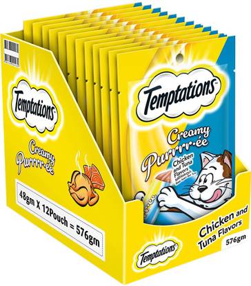 Temptations Creamy Purrrr-ee Chicken, Tuna Cat Treat