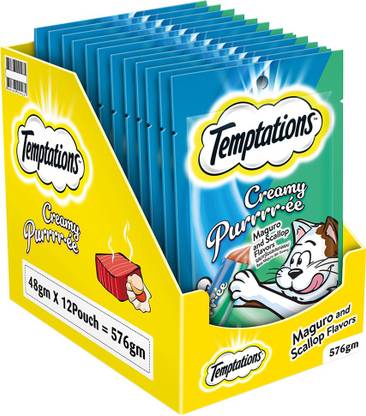 Temptations Creamy Purrrr - ee Treats Fish, Sea Food Cat Treat