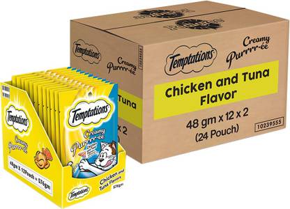 Temptations Creamy Purrrr-ee Chicken, Tuna Cat Treat
