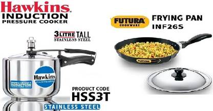 Hawkins 3 L, 1 L Inner Lid Induction Bottom Pressure Cooker