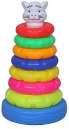 Dilurban New Design Stacking Toys Coloring 7 Rings for Kids Ring Multi Color, Non Toxic Plastic,Multi Use Bath Toy, Indoor Game, Outdoor Game