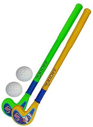 Rioff Kid's Plastic Hockey Stick with Ball (Pack of 2) Hockey Stick - 60.96 cm
