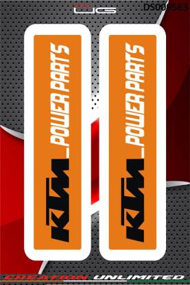 Golden Fox 15.24 cm MULTICOLOR KTM POWER PARTS STICKERS FOR ALL BIKES AND CARS Self Adhesive Sticker