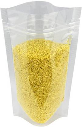 DEERA Ziplock Airtight Standee Stand up Clear / Transparent Food Grade Polythene / Polyester Lamination Pouch / Cover / Bag with zipper self seal and reusable -180 X 260- 1 KG Plastic Storage Pouch
