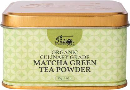 The Indian Chai Organic Culinary Grade Matcha Green Tea Powder 30g, - Authentic Japanese Origin - Superfood, for Lattes, Smoothies and Baking. Antioxidants + Energy Matcha Tea Tin