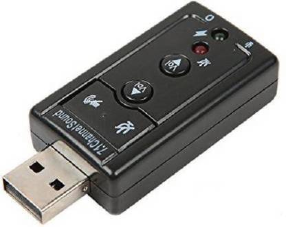 InfiDeals USB Sound Card Sound Card Adapter Sound Card (Black) USB Sound Card Sound Card Adapter Sound Card (Black) Sound Card
