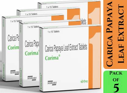 Makers Carica Papaya Leaf Extract 1100 mg Tablets |Remedy for Dengue | Platelet booster