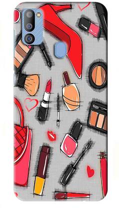 NDCOM Back Cover for Samsung Galaxy M21 2021 Edition Girl Make Up Printed