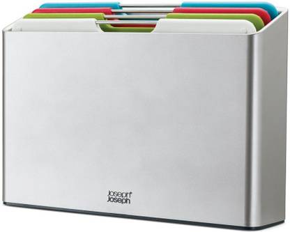Joseph Joseph Folio 4-piece Chopping Board Set - Silver Stainless Steel Cutting Board