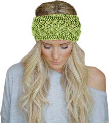 MOMISY Wool-HB-Geometric-Green Head Band