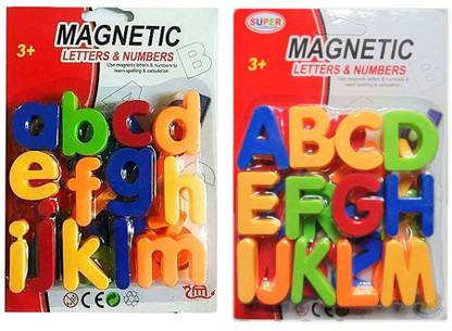 Ambivert Combo of Magnetic Colourful Alphabet Letters(Upper Case & Lower Case) for Educating Kids in Fun -Educational Alphabet Refrigerator Magnets | Preschool Learning Letters, Spelling
