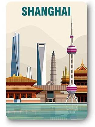 Giftcart Shanghai Theme Fridge Magnet Fridge Magnet Pack of 1
