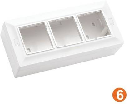 varient 6 Module Surface PVC(Pack of 10) Metal Electrical Box