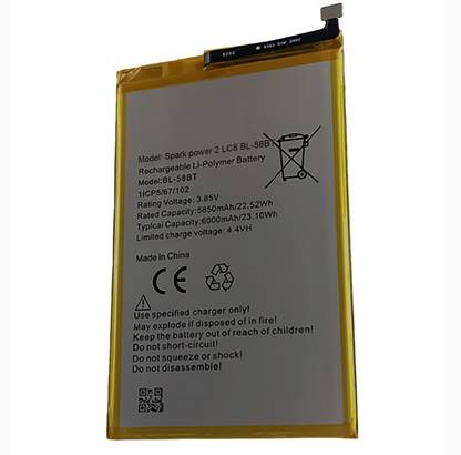 OTD Mobile Battery For Tecno Spark Power 2 LC8 BL-58BT 6000mAh