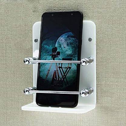 BeeDuck Acrylic Mobile Single Stand Mobile Stand Dual Phone Charging Holder TV AC Remote Stand for Home Office Bedroom Hotel Wall Multipurpose Mobile Stand Mobile Holder
