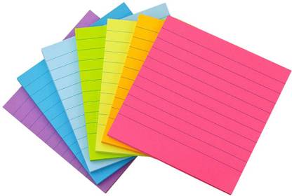 Levin Colorful Sheets Memo Pad Note N Times Post Note 3x3 Color Line Paper Free Stickers Post Sticky Notes Stationary 280 Sheets Sticky Notes, 7 Colors