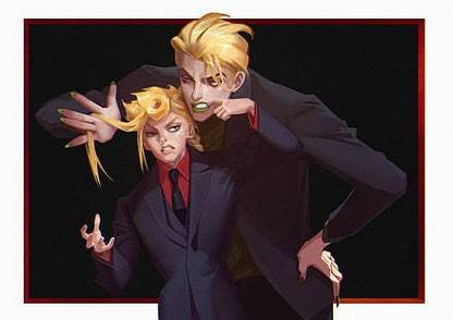 Anime Jojo S Bizarre Adventure Blonde Boy Dio Brando Hd Matte finish Poster Paper Print