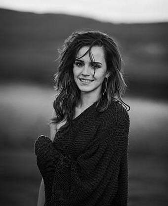 Hd Emma Watson Monochrome Smiling Women Celebrity Actress Nail Matte Finish Poster Paper Print