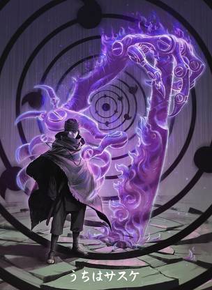 Uchiha Sasuke Sharingan Clothes Mantle Susanoo Character Hd Matte Finish Poster Paper Print