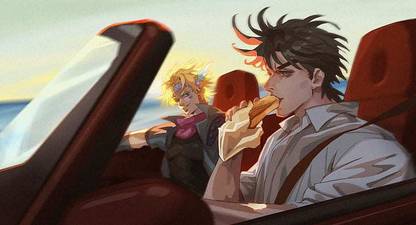 Anime Jojo S Bizarre Adventure Caesar Anthonio Zeppeli Joseph Joestar Hd Matte Finish Poster Paper Print