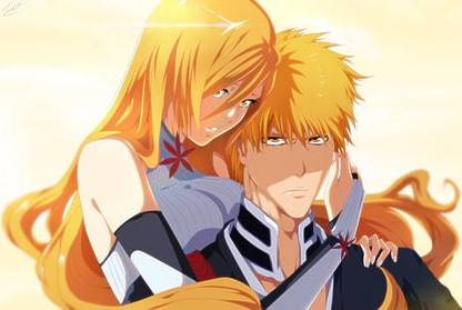 Bleach Ichigo Kurosaki Orihime Inoue Matte Finish Poster Paper Print