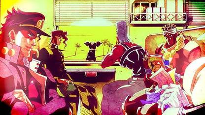 Anime Jojo S Bizarre Adventure Iggy Jojo S Bizarre Adventure Jean Pierre Polnareff Matte finish Poster Paper Print