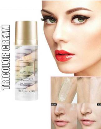 manasona BEST One Step Tri-Color Isolation Cream, Concealer Repair Pre-milk, Make Up Base, Skin Tone Correcting & Brighting Primer, Embellish Plum, Neutralizing Dark Circles and Veins, Correcting Redeness Primer  - 40 g