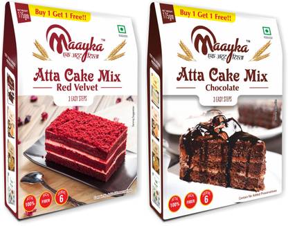 Maayka - Ek Atoot Rishta -Atta-Red Velvet Cake Mix & Chocolate Cake Mix 175G+175G 350 g