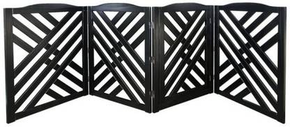 Unique Creation Handicrafts Unique Creation CARVING pet gate and pet Barrier Baby Saftey gate and Extension Wooden Fence gate for Kids Saftey mesh 3 Connected Panel Engineered Wood Decorative Screen Partition