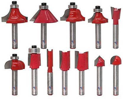 Mass Pro 12-Pieces Multi Shapes Router/Trimmer Bit Set Combo Specially Designed for Woodworking Rotary Tool