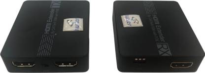 HUNTER 9043 - HTE-50ERH HDMI Extender 50m with IR POC Loopout, Aluminum housing,small size and light weight, HDMI Loop out for Local Display, copy EDID from receiver display or loop out display, power over cable, 1080p resolution up to 50m over a single Cat5e or Cat6 cable, transmit HDMI Audio/Video and IR signals over a single Cat5e/6 cable Media Streaming Device