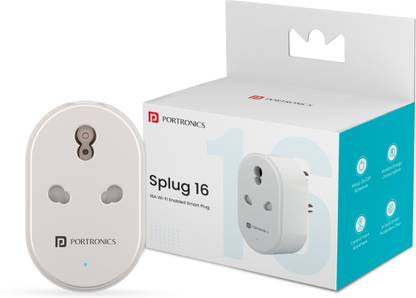 Portronics Splug 16 Wifi 16A Smart Plug Suitable for AC, Geyser, TVs, Fan Smart Plug