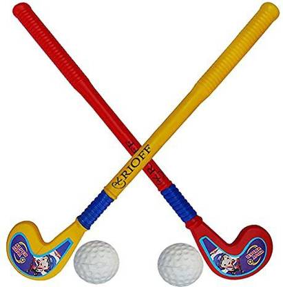 Rioff Hockey Stick for Kids 2 Hockey Sticks 2 Ball Kids (3-6Year) Set of 2 Hockey