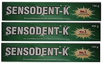 sensodent K Medicated Dental Cream Toothpaste - 3 x 100 g Packs Toothpaste