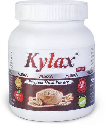 Alexa Organics Kylax Psyllium Husk (Isabgol Bhusi) Powder along with Sonamukhi, Harad, Amaltas, Mulethi, Gulabjal & Saunf.