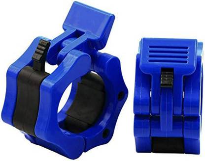GS SPORTS Olympic Barbell Clamps Spin Lock Collars Bar 50 mm (Colour May Very) Multi-training Bar