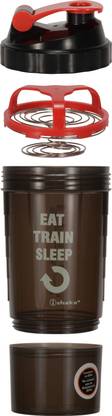 iShake Black Body Red Lid Speed 1 Storage gym bottle 500 ml Shaker