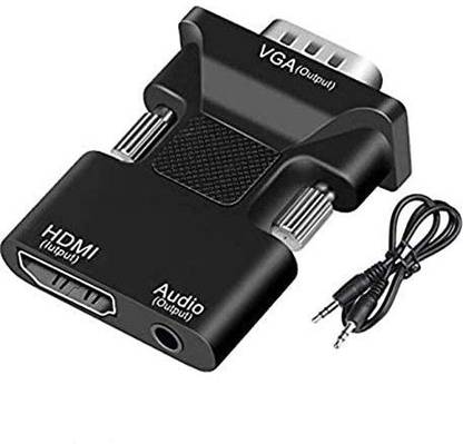 microware HDMI Adapter 0.23 m HDMI to VGA Adapter/Converter (HDMI TO VGA)